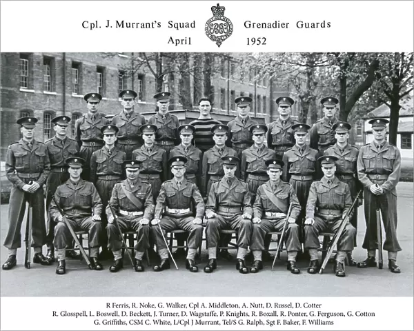 cpl j murrants squad april 1952 r ferris