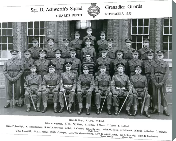 sgt d ashworths squad november 1955 lloyd