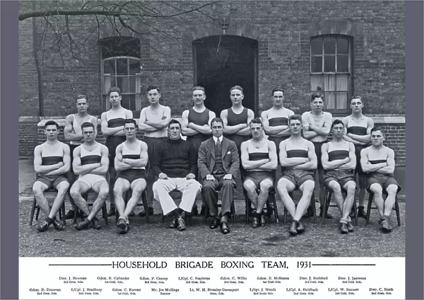 househol d brigade boxing team 1931 newman callander