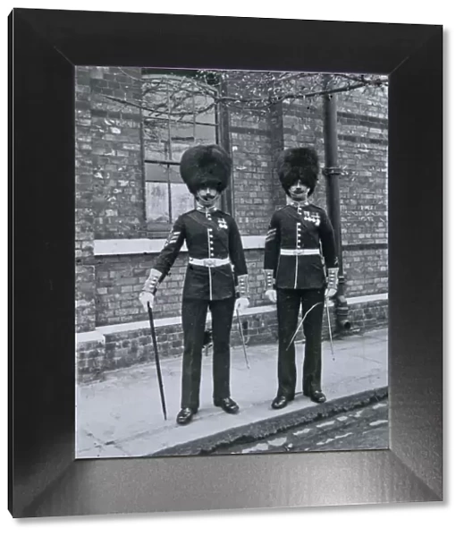 1st Batt. Drill Sgt and Sgt I M at Chelsea c 1910 Grenadiers4866