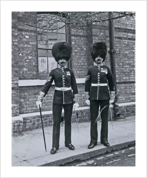 1st Batt. Drill Sgt and Sgt I M at Chelsea c 1910 Grenadiers4866