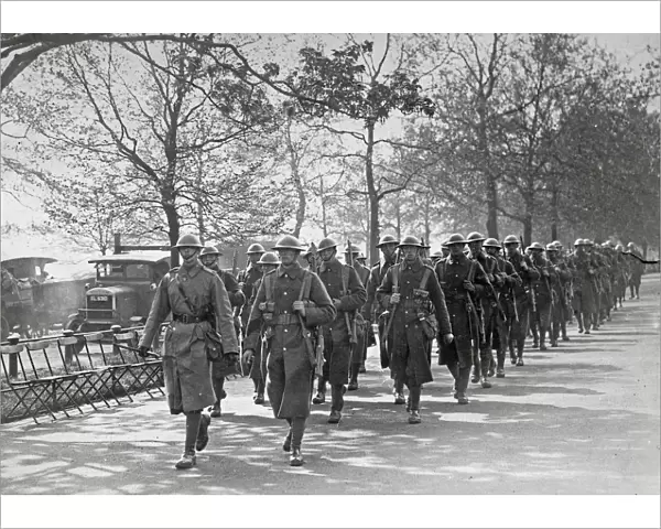 1st Battalion in Hyde Park during General Strike 1926