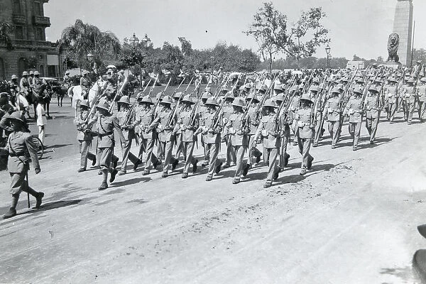 3rd battalion no.4 guard returning to barracks