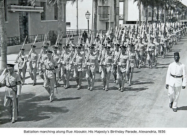 battalion marching along rue aboukir his majestys birthday parade