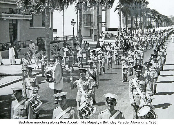 battalion marching along rue aboukir his majestys birthday parade