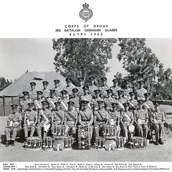 corps of drums 3rd battalion egypt 1953 cleverley