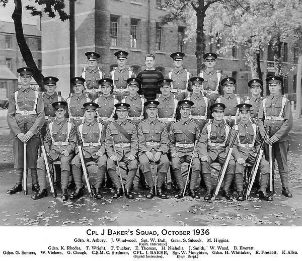 cpl j bakers squad october 1936 asbury
