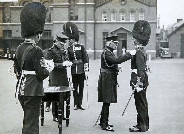 duke of connaught? awarding medals chelsea barracks