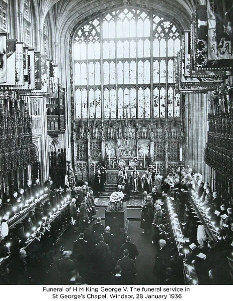 funeral of h m king george v the funeral service in st georges chapel