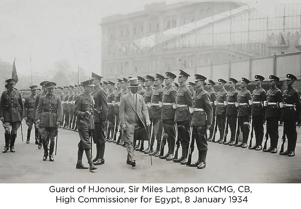 guard of hjonour sir miles lampson kcmg cb high commissioner for egypt