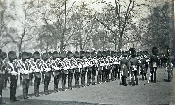 Inspection, Wellington Barracks 1908 Grenadiers1248