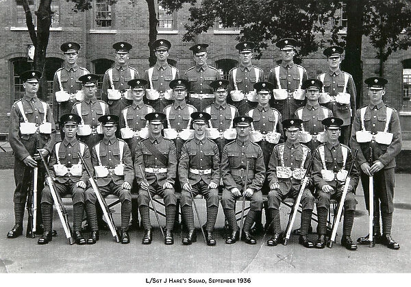 l / sgt j hare's squad september 1936