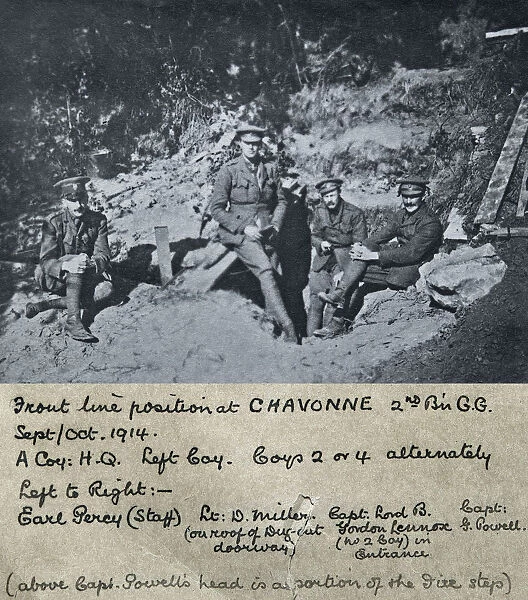 front line chavonne september-october 1914 earl percy