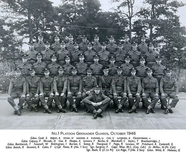 no.1 platoon grenadier guards october 1946 cook