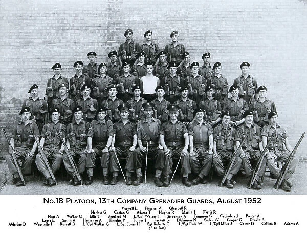 no.18 platoon 13th company grenadier guards august 1952