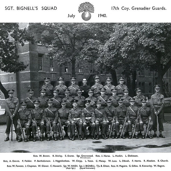 sgt bignell's squad july 1940 brown shirley