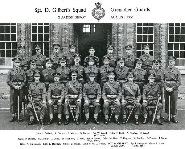 sgt d gilbert's squad august 1955 collard