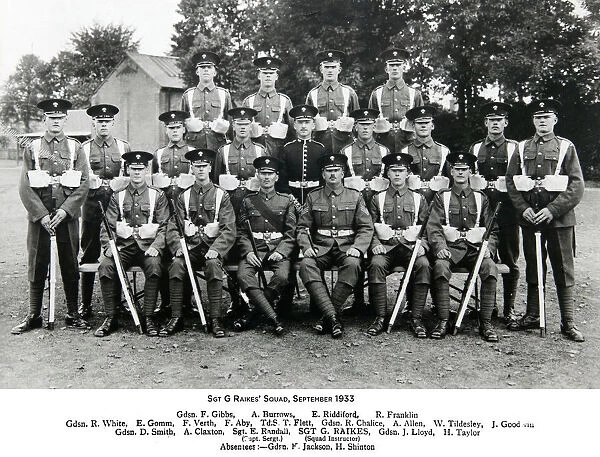 sgt g raikes squad september 1933