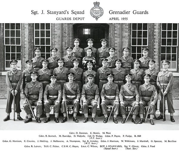sgt j stanyard's squad april 1955 denman