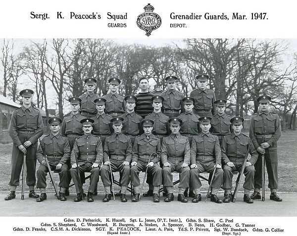 sgt k peacock's squad march 1947 petherick