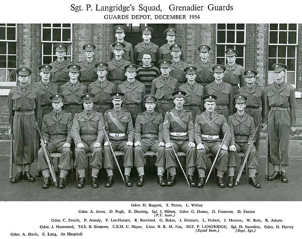 sgt p langridge's squad december 1954