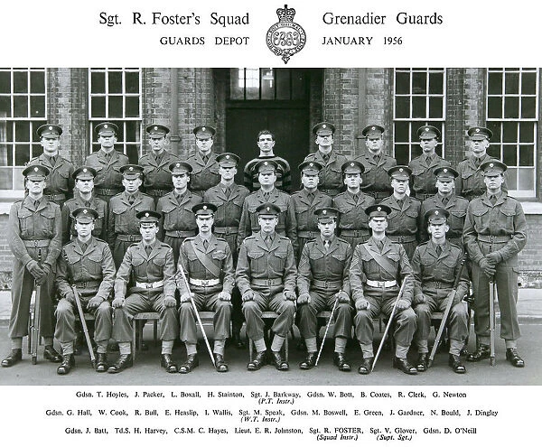 sgt r fosters squad january 1956 hoyles