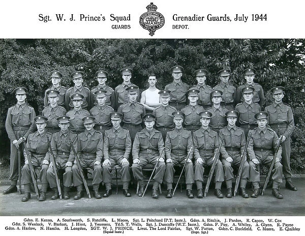 sgt w j prince's squad july 1944 kenna