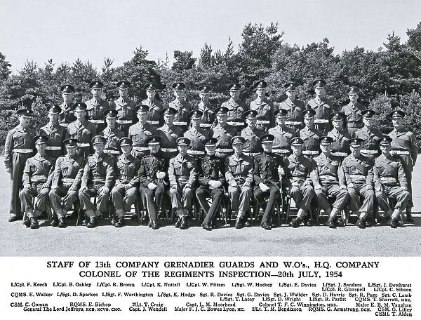 staff 13th coy wos hq company colonel's inspection