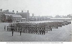 1906 Gallery: 1906 chelsea barracks presentation of new colours by king edward vii
