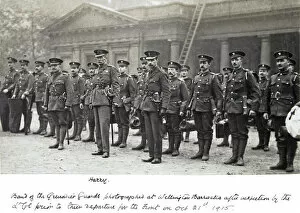 Band Collection: 1915 21 oct band wellington barracks inspection prior to departure to the front