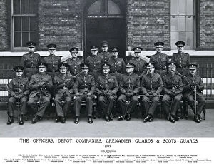 1914-1961 Group photos Gallery: 1939 officers depot companies grenadier guards scots guards