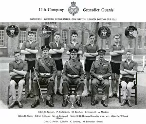 1914-1961 Group photos Gallery: 1955 14th company winners guards depot inter-company british legion boxing cup