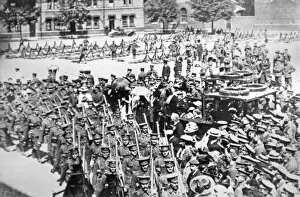 1850s and 1860s Officers and misc Gallery: 2nd Battalion departing Chelsea 12th August 1914 Grenadiers1233