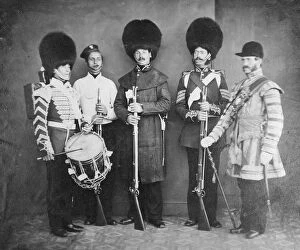 1850s, 1860s Grenadiers Gallery: 2nd Battalion members and Drum Major c1860