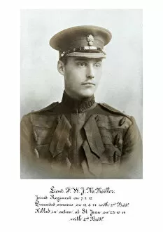 1918 Officer memorial album 1 Gallery: 3585 Lieut F W J M Miller