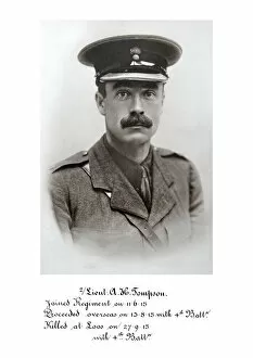 1918 Officer memorial album 2 Collection: 3685 2nd Lieut A H Tompson