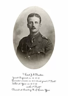 1918 Officer memorial album 2 Gallery: 3709 2nd Lieut Js Burton