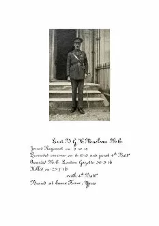 1918 Officer memorial album 2 Gallery: 3713 Lieut B G H Maclean MC