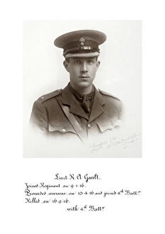 1918 Officer memorial album 2 Collection: 3737 Lieut R A Gault