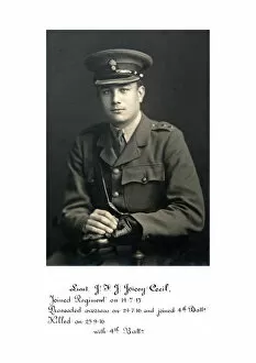 1918 Officer memorial album 3 Gallery: 3758 Lieut J F J Joicey-Cecil