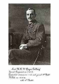1918 Officer memorial album 3 Gallery: 3764 Lieut M H F Payne Gallwey