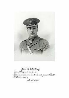 1918 Officer memorial album 3 Gallery: 3788 Lieut E Gs King