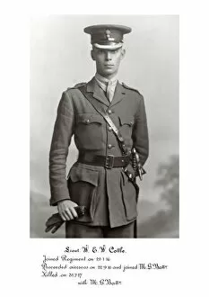 1918 Officer memorial album 3 Gallery: 3796 Lieut W E W Cottle