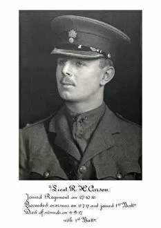 1918 Officer memorial album 3 Gallery: 3810 2nd Lieut R H Carson