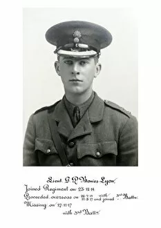 1918 Officer memorial album 3 Gallery: 3836 Lieut G P Bowes-Lyon