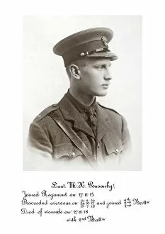 1918 Officer memorial album 4 Gallery: 3925 Lieut M H Ponsonby