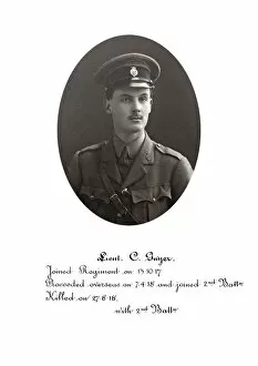 1918 Officer memorial album 4 Gallery: 3929 Lieut C Gwyer