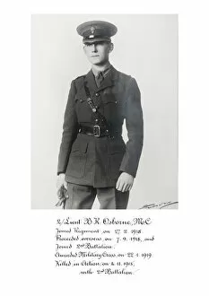 1918 Officer memorial album 5 Gallery: 3955 2-Lieut B R Osborne MC