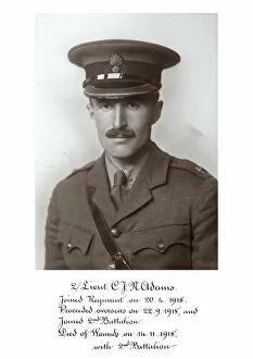 1918 Officer memorial album 5 Gallery: 3961 2-Lieut C J N Adams