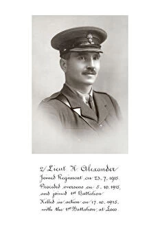 1918 Officer memorial album 5 Gallery: 3965 2-Lieut H Alexander